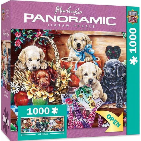 MasterPieces - Artist Panoramic - Flower Box Playground - 1000 Piece Panoramic Jigsaw Puzzle