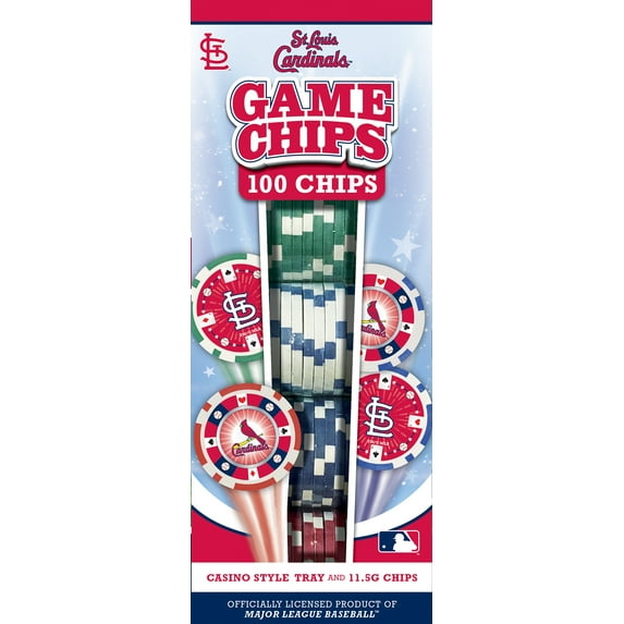MasterPieces Casino 100 Piece Poker Chip Set - MLB St. Louis Cardinals