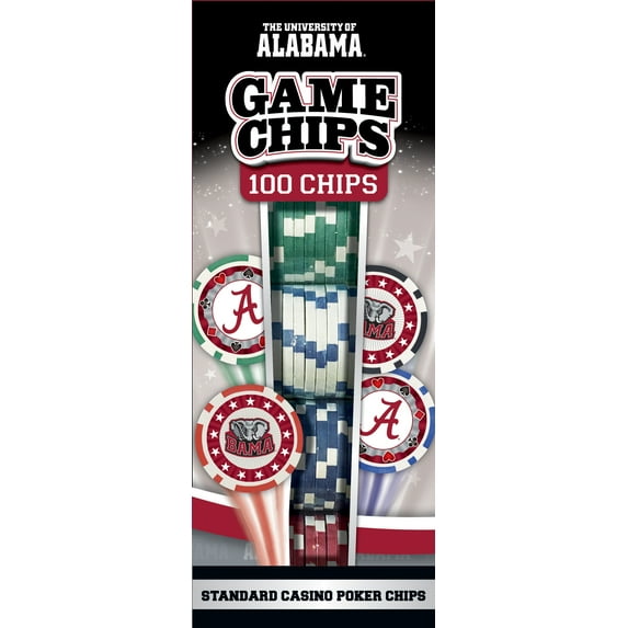 MasterPieces Casino 100 Piece Poker Chip Set - NCAA Alabama Crimson Tide