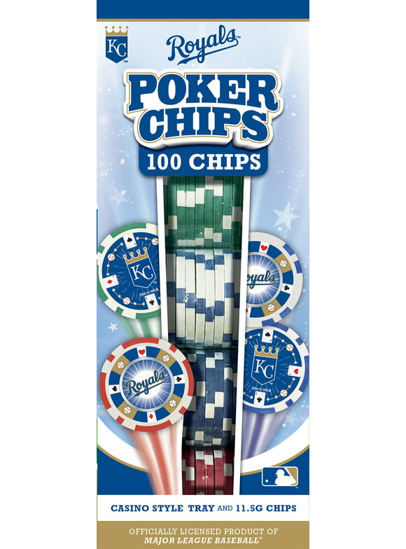 MasterPieces Casino Style 100 Piece Poker Chip Set - MLB Kansas City Royals