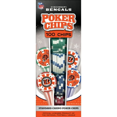 MasterPieces Casino Style 100 Piece Poker Chip Set - NFL Cincinnati Bengals