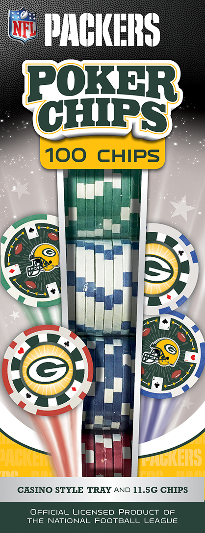 MasterPieces Casino Style 100 Piece Poker Chip Set - NFL Green Bay Packers - image 1 of 6