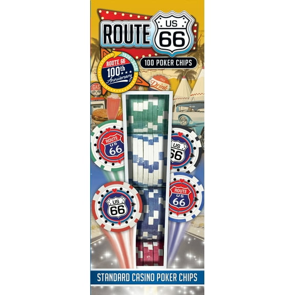 MasterPieces Casino Style 100 Piece Poker Chip Set - Route 66