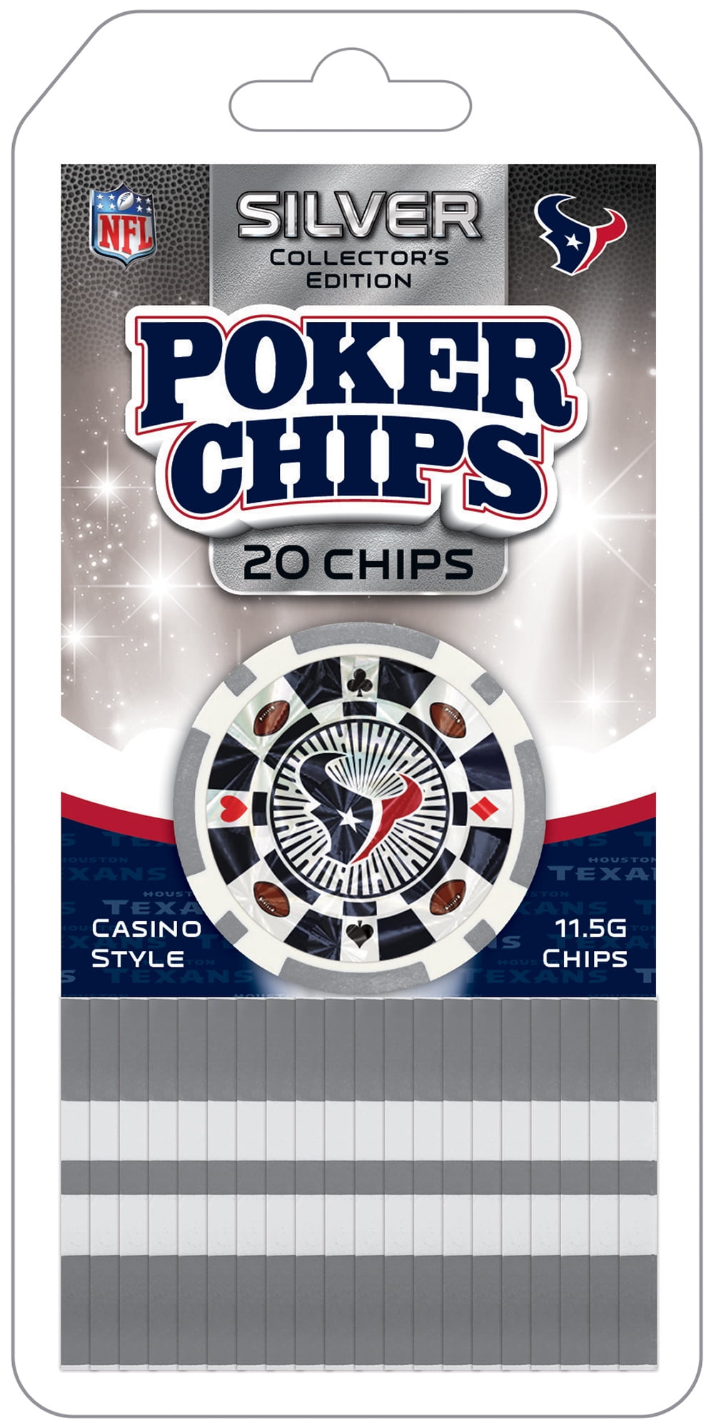 レナウン モナコP シルバー 35π CHIPS MasterPieces Casino Style 20 Piece 11.5 Gram Poker Chip Set NFL