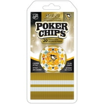 MasterPieces Casino Style 20 Piece 11.5 Gram Poker Chip Set NHL Pittsburgh Penguins Gold Edition