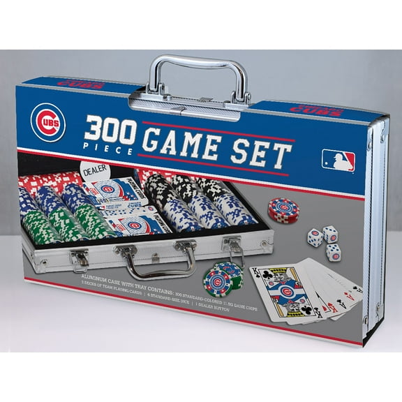 MasterPieces Casino Style 300 Piece Poker Chip Set - MLB Chicago Cubs