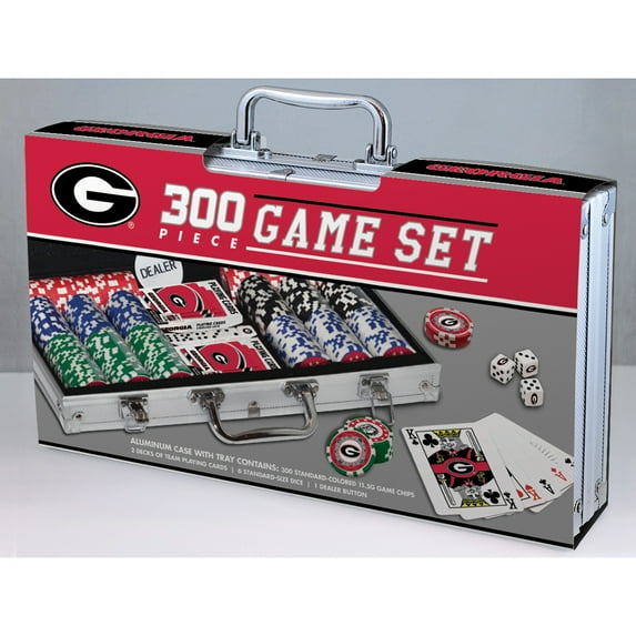 MasterPieces Casino Style 300 Piece Poker Chip Set - NCAA Georgia Bulldogs