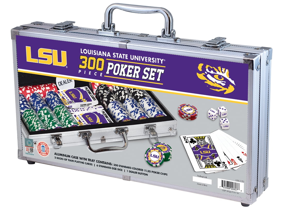 Masterpieces LSU Tigers Spielkarten & Würfel Set – 2 Decks + 6 Würfel, Offiziell Lizenziert, Poker-Größe