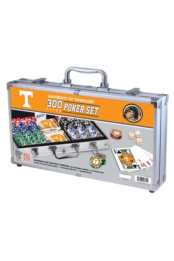 Casino Style 300 Piece Poker Chip Set - NCAA Tennessee Vols