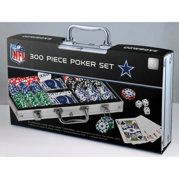 MasterPieces Casino Style 300 Piece Poker Chip Set - NFL Dallas Cowboys