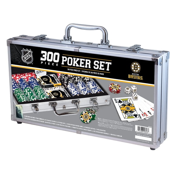 MasterPieces Casino Style 300 Piece Poker Chip Set - NHL Boston Bruins