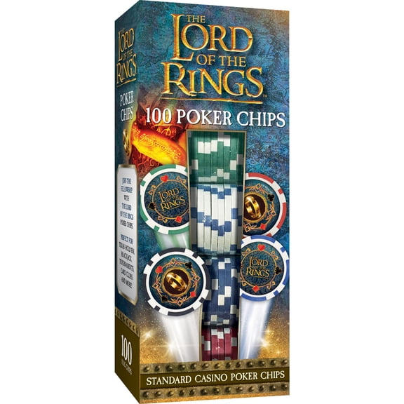 MasterPieces Casino Style Collectible 100 Piece Poker Chip Set - Lord of The Rings
