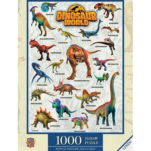 MasterPieces Dinosaur World 1000 Piece Jigsaw Puzzle - 19.25"x26.75"