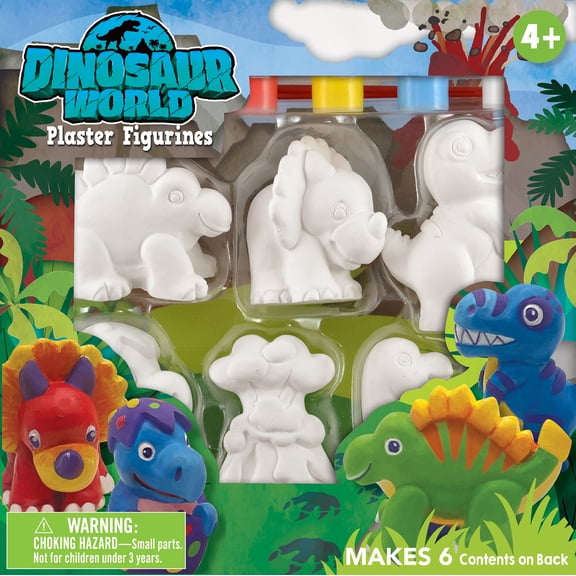 MasterPieces - Dinosaur World - Plaster Camping Figurine Paint Set for Children