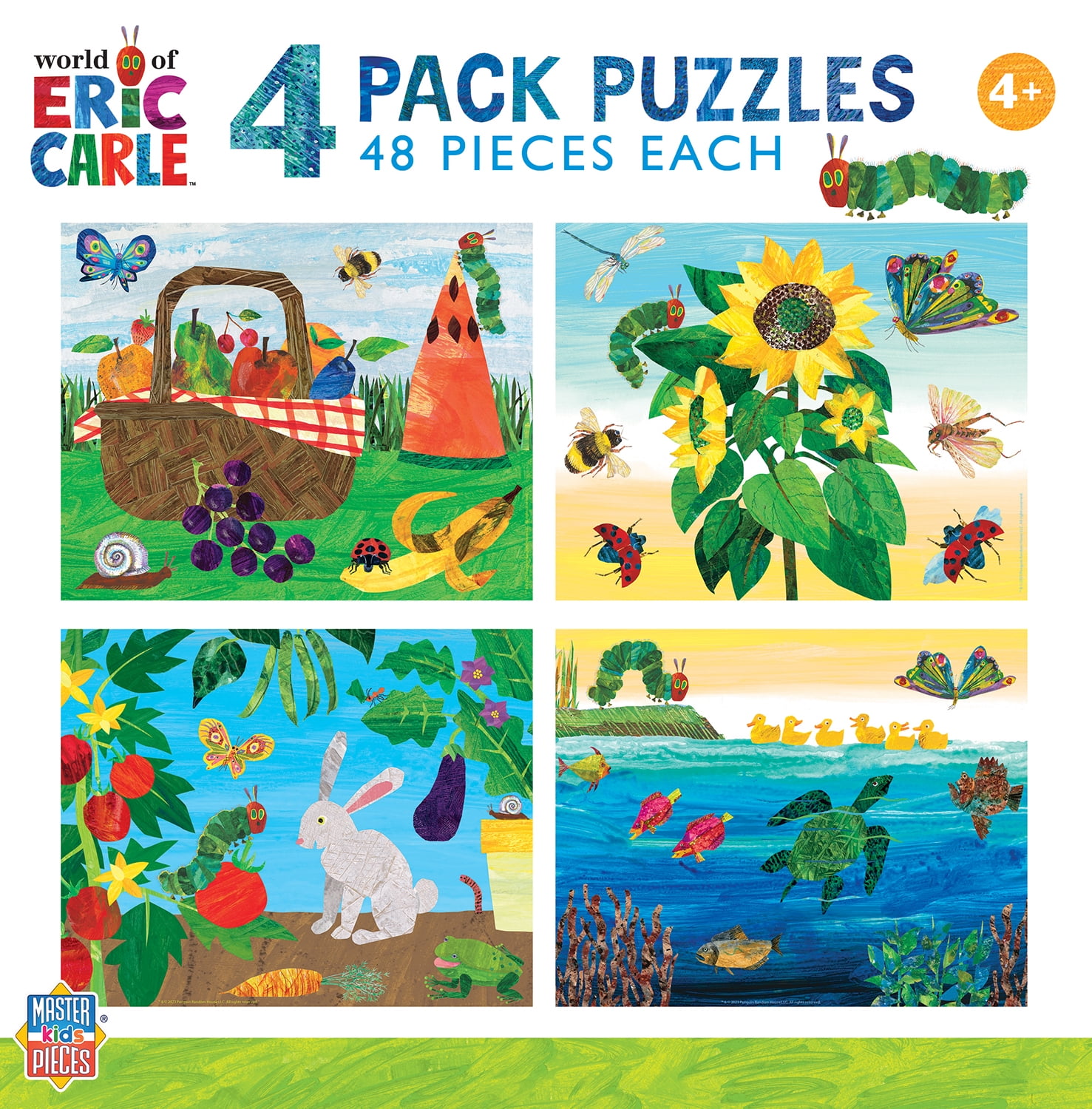 MasterPieces Eric Carle 4-Pack 48 Piece Kids Jigsaw Puzzles