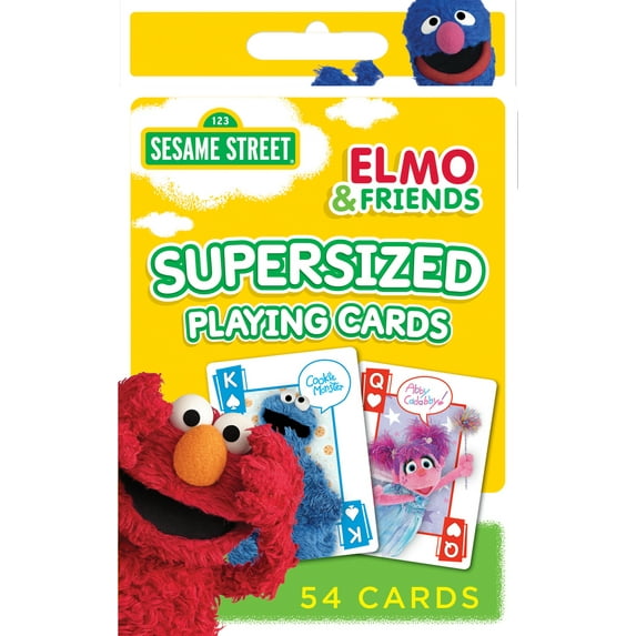 MasterPieces Family Games - Sesame Street Supersized Travel Playing Cards