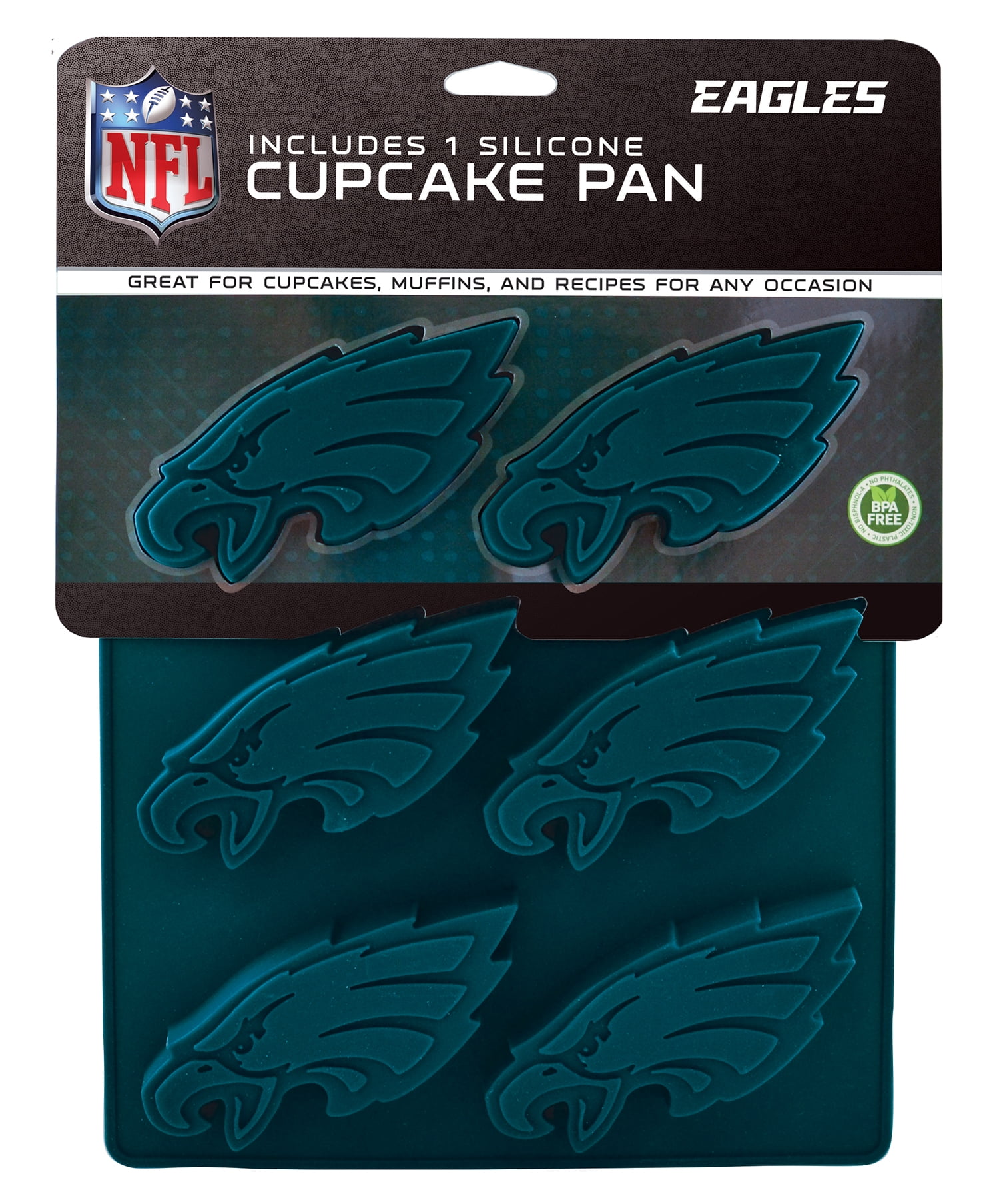 MasterPieces Game Day - FanPans NFL Philadelphia Eagles Team Logo Silicone Cake  Pan - Dishwasher Safe