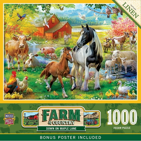 MasterPieces Farm & Country - Down on Maple Lane 1000 Piece Jigsaw Puzzle