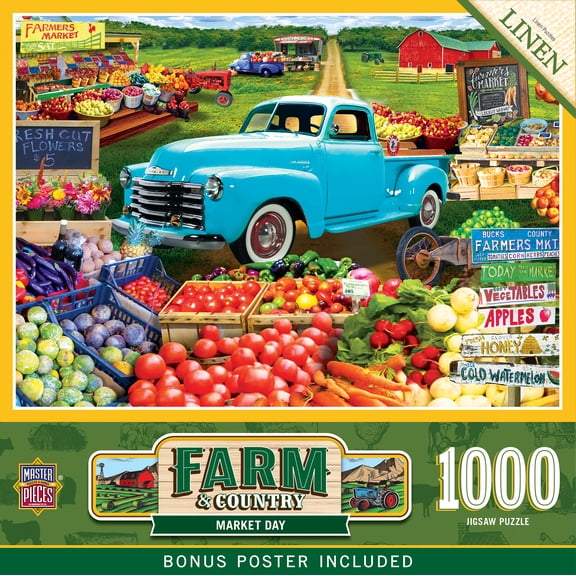 MasterPieces Farm & Country - Market Day 1000 Piece Jigsaw Puzzle