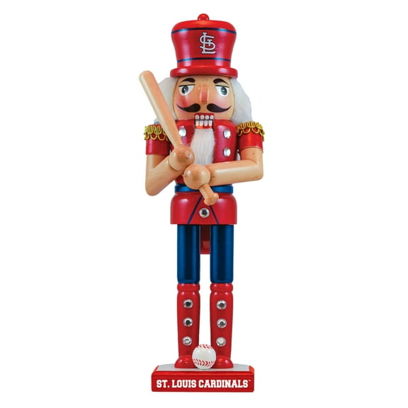 MasterPieces MLB St. Louis Cardinals Nutcracker - Wooden Collectible Team Decor Holiday Gift