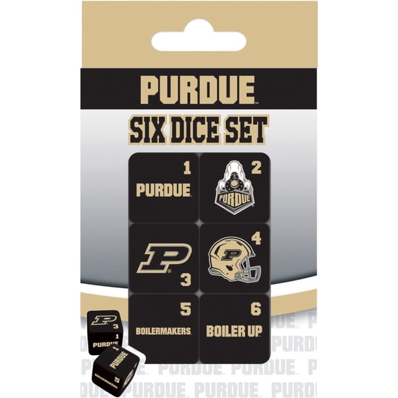 MasterPieces Game Day - NCAA Purdue Boilermakers - 6 Pc Team Logo Dice Set