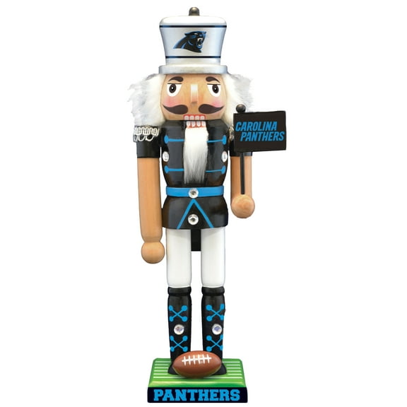 MasterPieces Game Day NFL Carolina Panthers Nutcracker - Holiday Sports Decor Gift