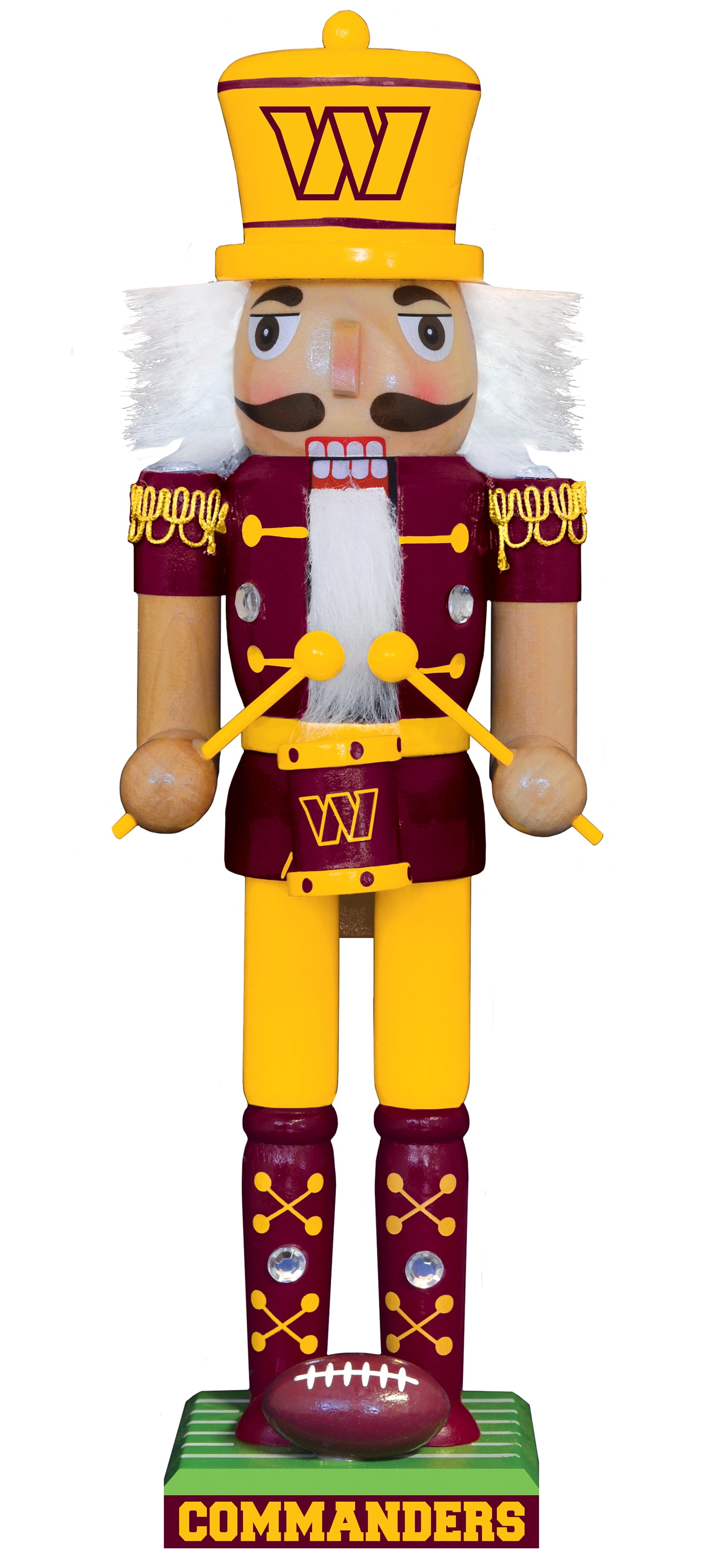Commanders Decor MasterPieces Game Day NFL Washington Commanders Nutcracker - Holiday ...