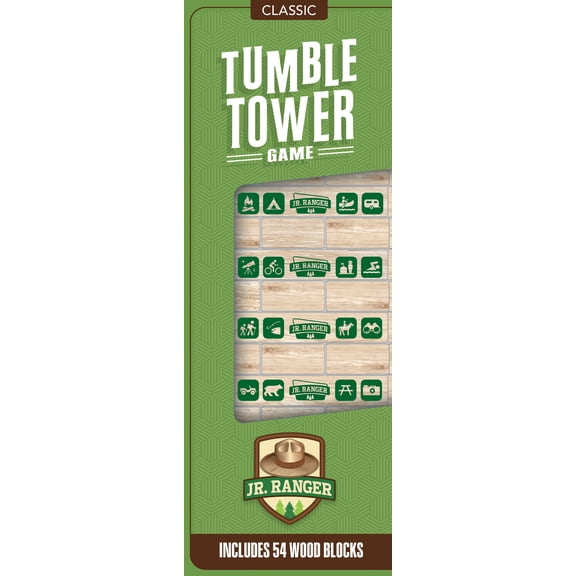 MasterPieces Games - Jr. Ranger Wood Block Tumble Tower