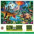 thumbnail image 1 of MasterPieces Glow in the Dark - Dinosaurs 1000 Piece Adult Jigsaw Puzzle, 1 of 6