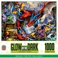 thumbnail image 1 of MasterPieces Glow in the Dark - Dragon's Horde 1000 Piece Adult Jigsaw Puzzle, 1 of 6