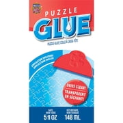MasterPieces Puzzle Glue with Applicator, Quick Dry Clear Finish Glue for Jigsaw Puzzles, 5 fl oz