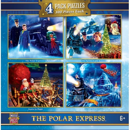 MasterPieces The Polar Express 4-Pack 100 Piece Jigsaw Puzzles for Kids