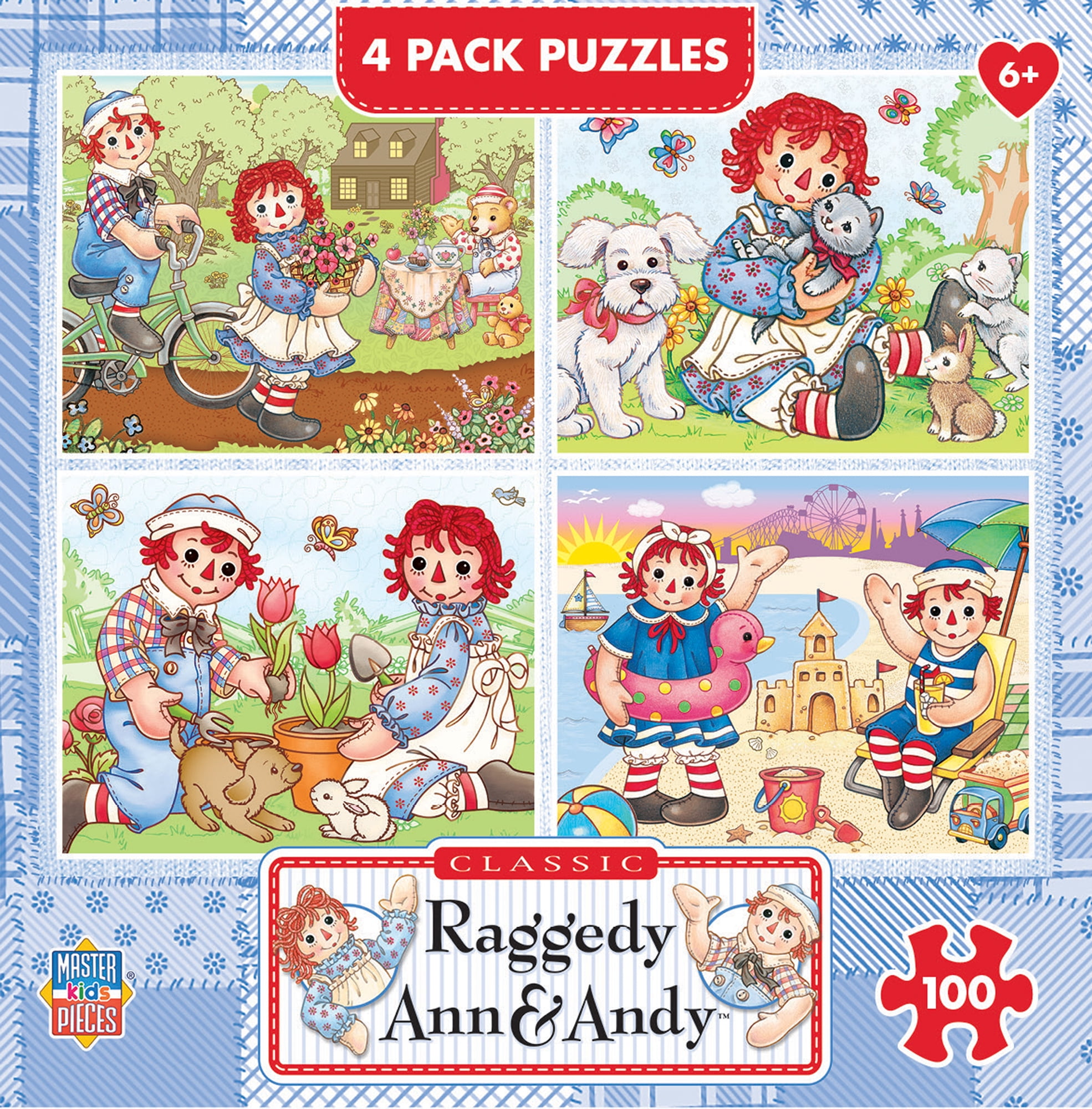 洋書 Raggedy Ann and Andy See-A-Word Puzzles Raggedy Ann & Andy - 4 Pack 100pc Puzzles - Walmart.com