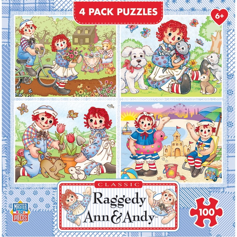 Raggedy Ann & Andy - 4 Pack 100pc Puzzles - Walmart.com