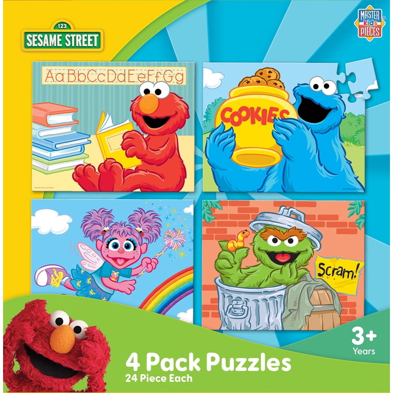SESAME STREET エルモ 4体セット MasterPieces Elmo & Cookie Monster Sesame Street Kids Jigsaw