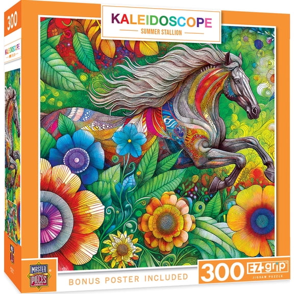 MasterPieces Kaleidoscope - Summer Stallion 300 Piece EZ Grip Puzzle