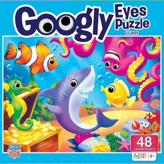 MasterPieces Funny Jigsaw Puzzle - Lil Shark Googly Eyes 48 Pieces
