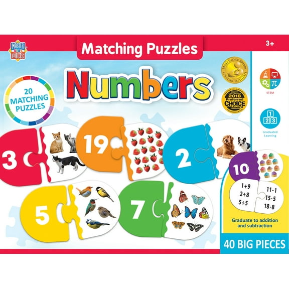 MasterPieces Kids Games - Educational Numbers Matching Puzzle Matching Game