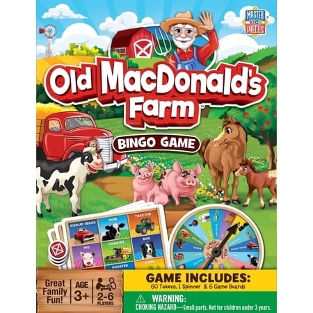 MasterPieces Old MacDonald's Farm Bingo Game for - Fun Family Game Pack