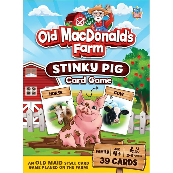 MasterPieces Kids Games - Old MacDonald's Farm - Stinky Pig Kids Card Game