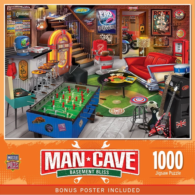 MasterPieces Man Cave - Basement Bliss 1000 Piece Jigsaw Puzzle