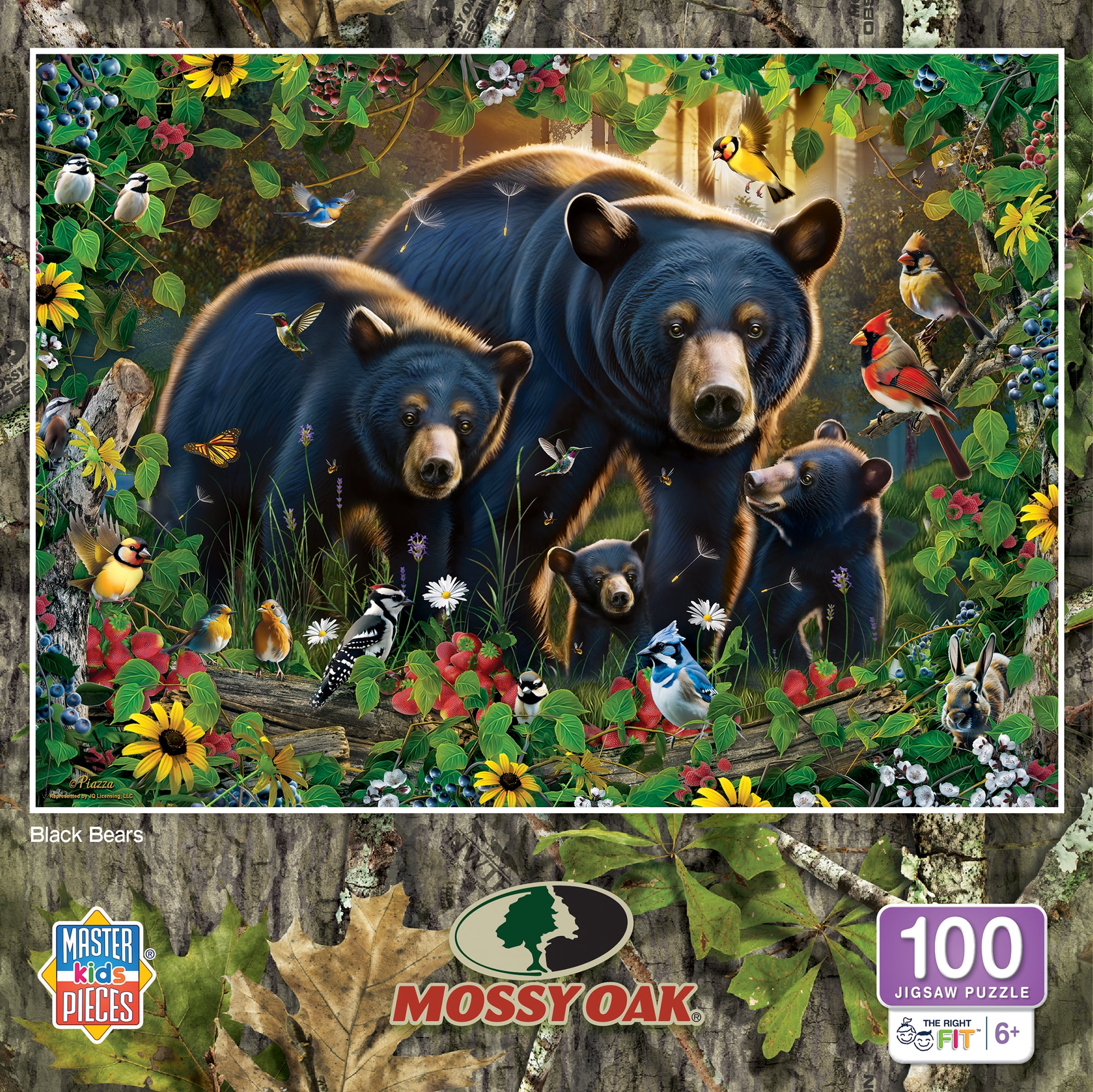 Mossy Oak Black Bears 100-Piece Nature Jigsaw Puzzle