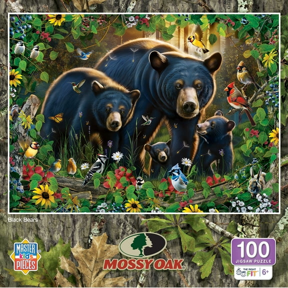 MasterPieces Mossy Oak - Black Bears 100 Piece Jigsaw Puzzle