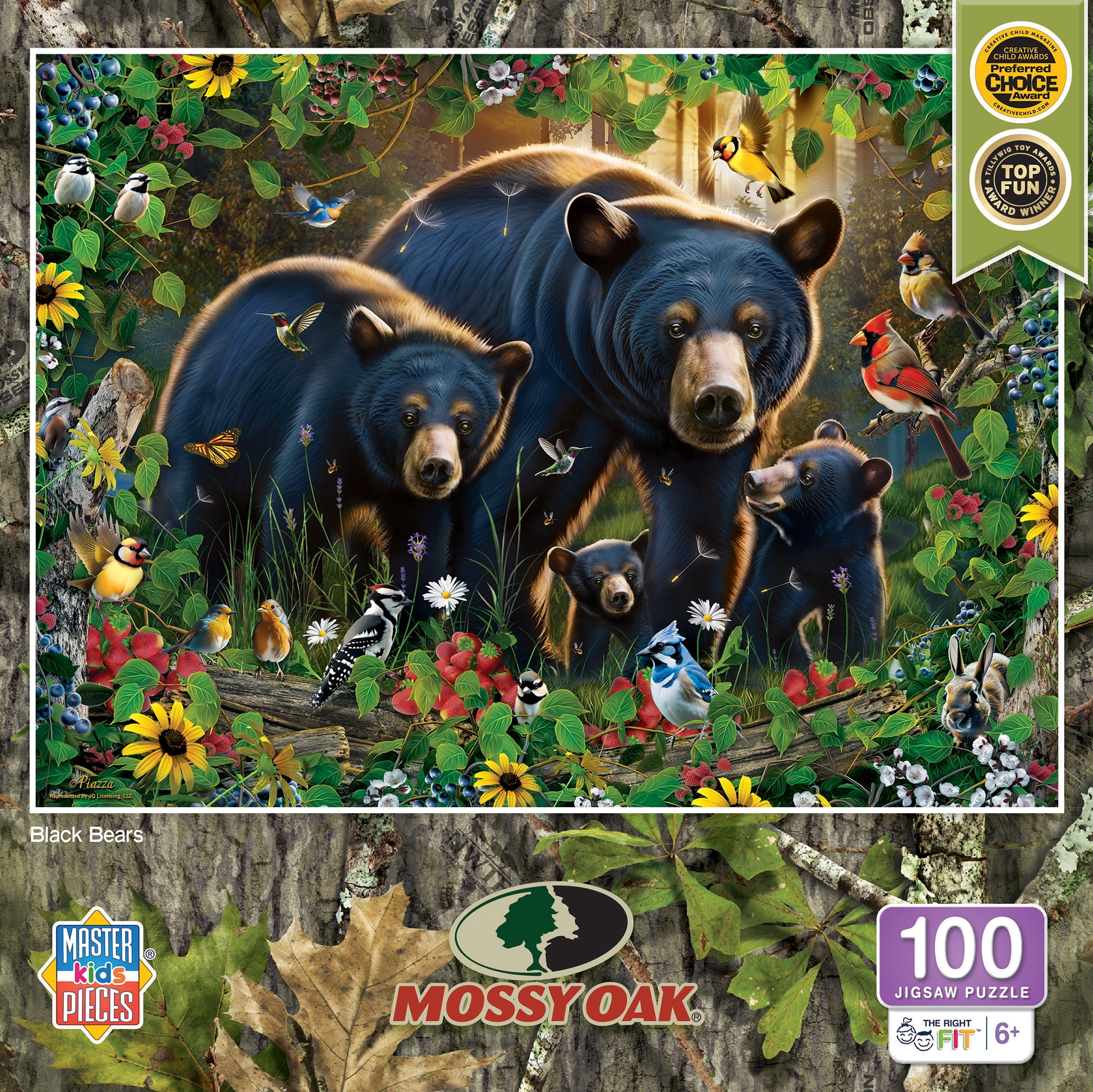 Mossy Oak Black Bears 100-Piece Nature Jigsaw Puzzle