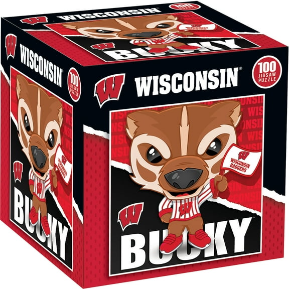 MasterPieces Officially Licensed Bucky - Wisconsin Badgers Mascot 100 Piece Puzzle