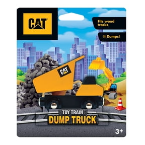 MasterPieces Officially Licensed CAT Dump Truck Wooden Toy Train Engine For Kids