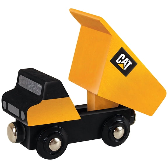 MasterPieces Officially Licensed CAT Dump Truck Wooden Toy Train Engine