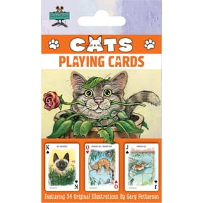 MasterPieces Cats Playing Cards - 54 Card Deck for Adults with Exclusive Cat Designs