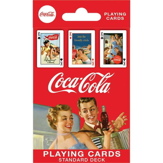 MasterPieces Officially Licensed Coca Cola Vintage Ads Playing Cards - 54 Card Deck for Adults