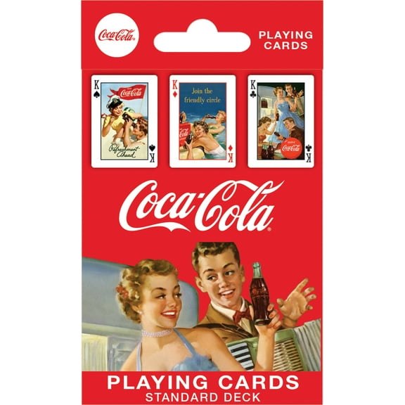 MasterPieces Officially Licensed Coca Cola Vintage Ads Playing Cards - 54 Card Deck for Adults